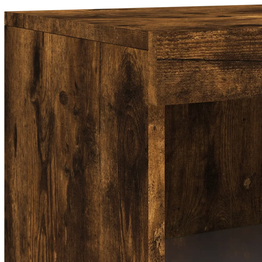 Dressoir Met Led-Verlichting 8,5X37X00 Cm Kleur Gerookt eiken