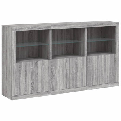 Dressoir Met Led-Verlichting 8,5X37X00 Cm Eiken Grijs sonoma