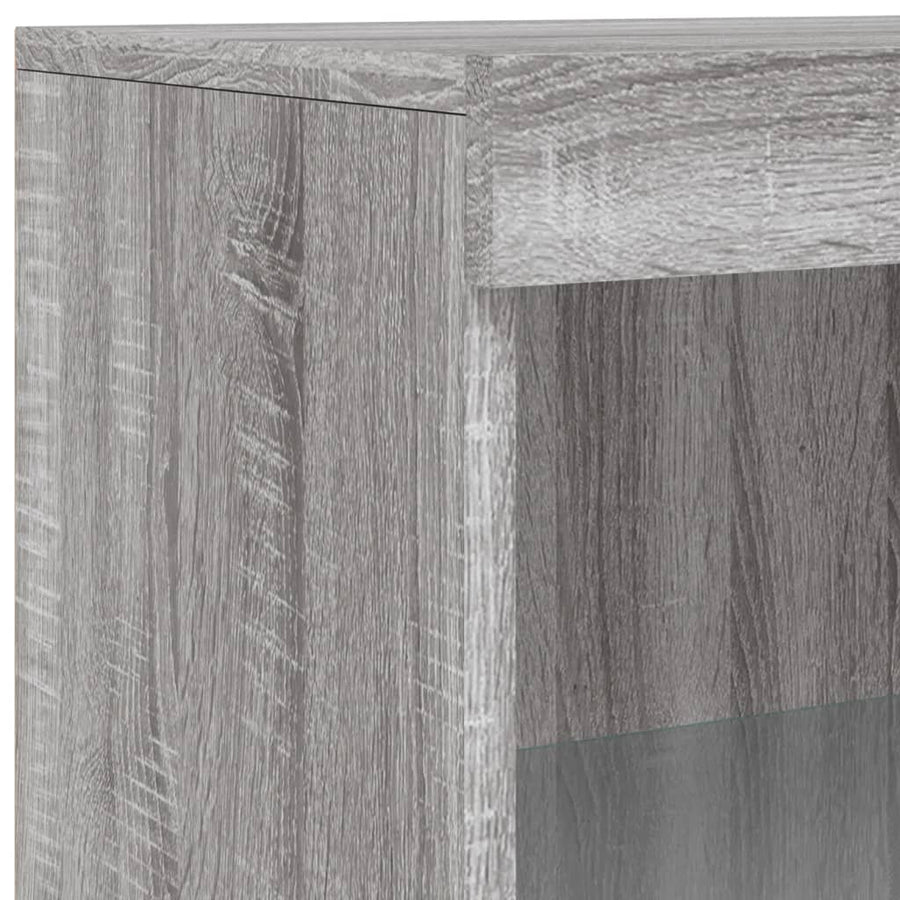 Dressoir Met Led-Verlichting 8,5X37X00 Cm Eiken Grijs sonoma