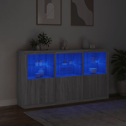 Dressoir Met Led-Verlichting 8,5X37X00 Cm Eiken Grijs sonoma
