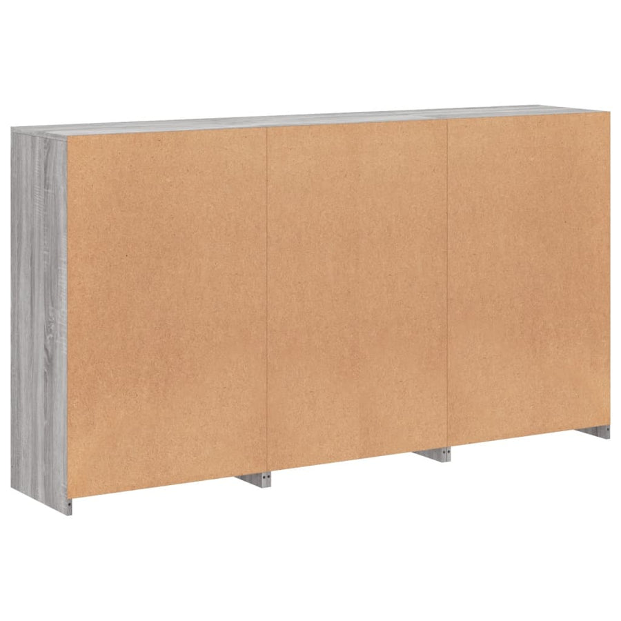 Dressoir Met Led-Verlichting 8,5X37X00 Cm Eiken Grijs sonoma