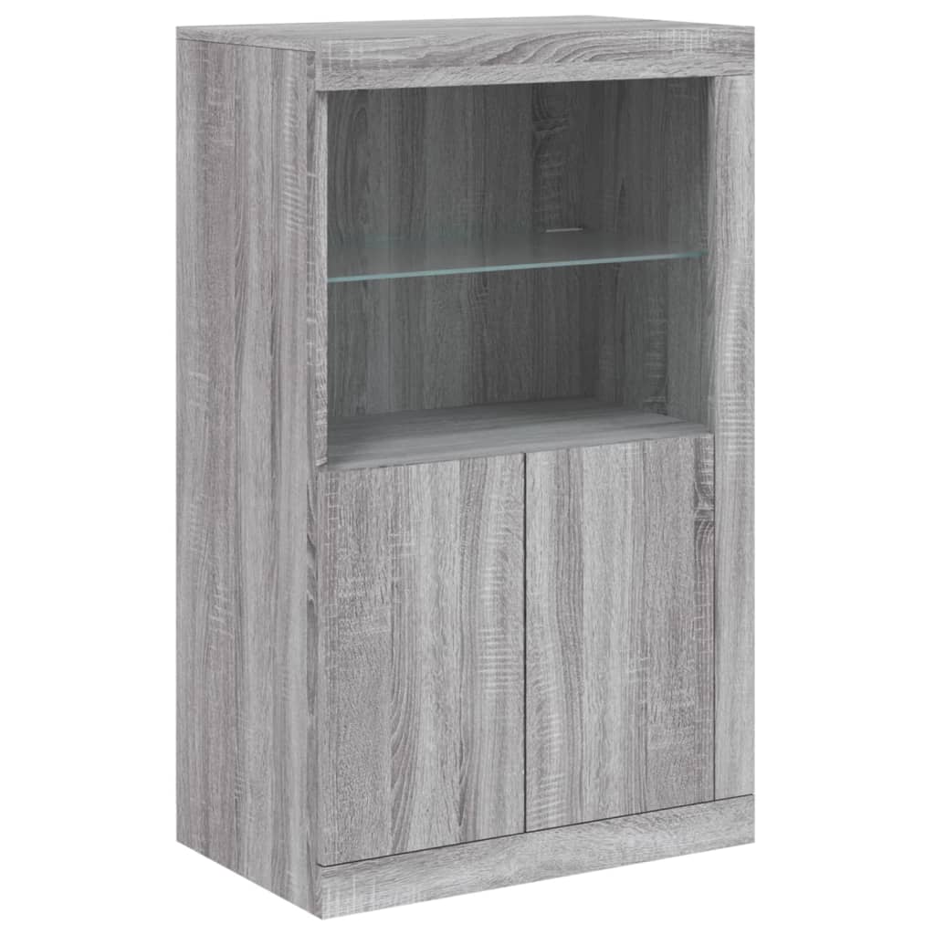 Dressoir Met Led-Verlichting 8,5X37X00 Cm Eiken Grijs sonoma
