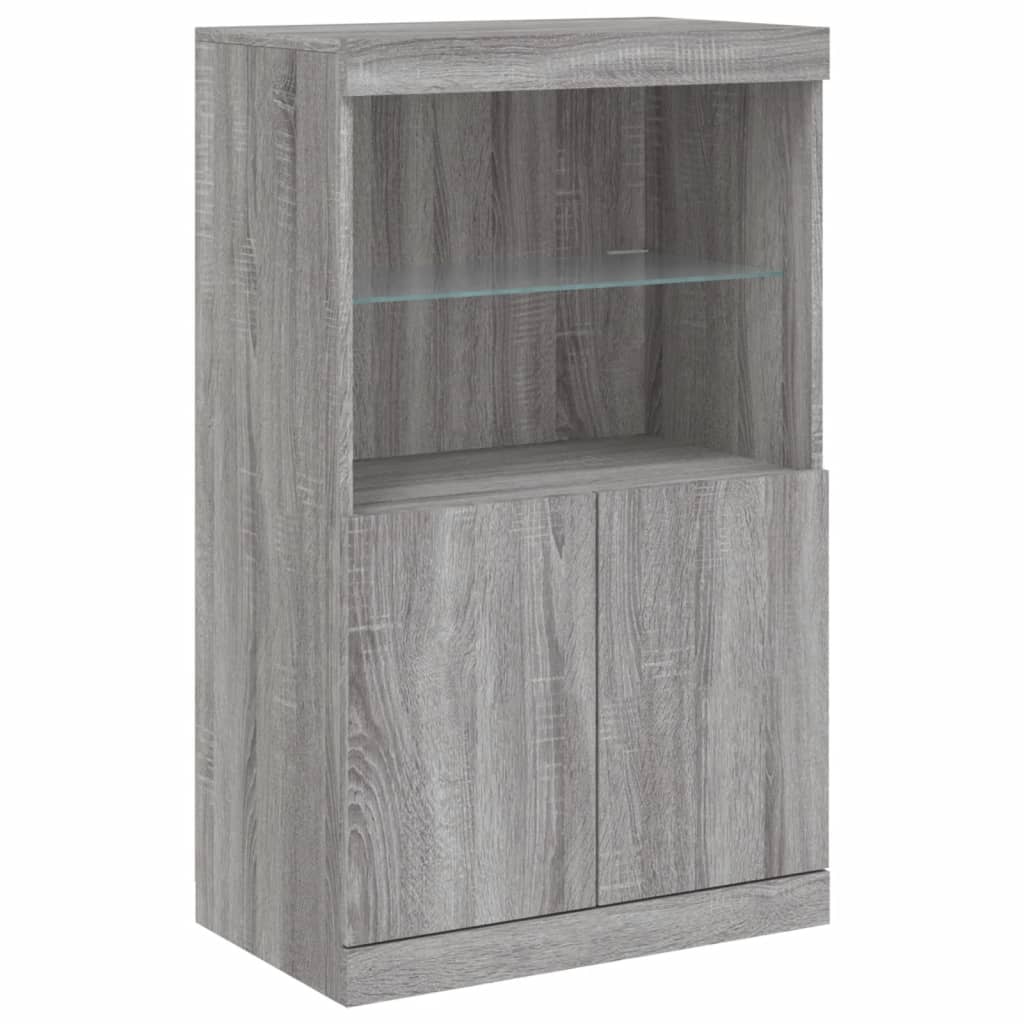 Dressoir Met Led-Verlichting 8,5X37X00 Cm Eiken Grijs sonoma