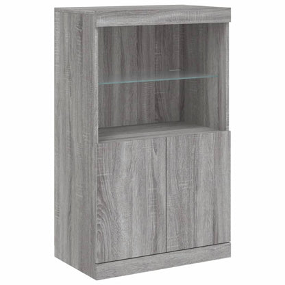 Dressoir Met Led-Verlichting 8,5X37X00 Cm Eiken Grijs sonoma