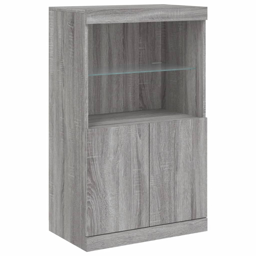 Dressoir Met Led-Verlichting 8,5X37X00 Cm Eiken Grijs sonoma