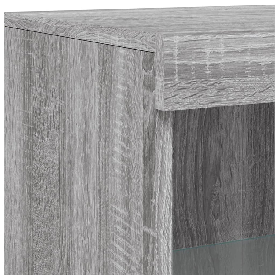 Dressoir Met Led-Verlichting 8,5X37X00 Cm Eiken Grijs sonoma