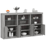 Dressoir 181,5x37x100 cm grijs sonoma eiken