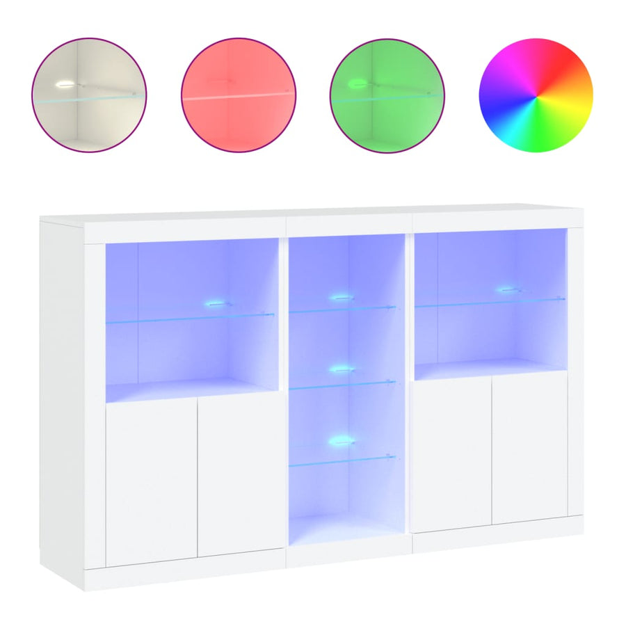 Dressoir Met Led-Verlichting 62X37X00 Cm Wit