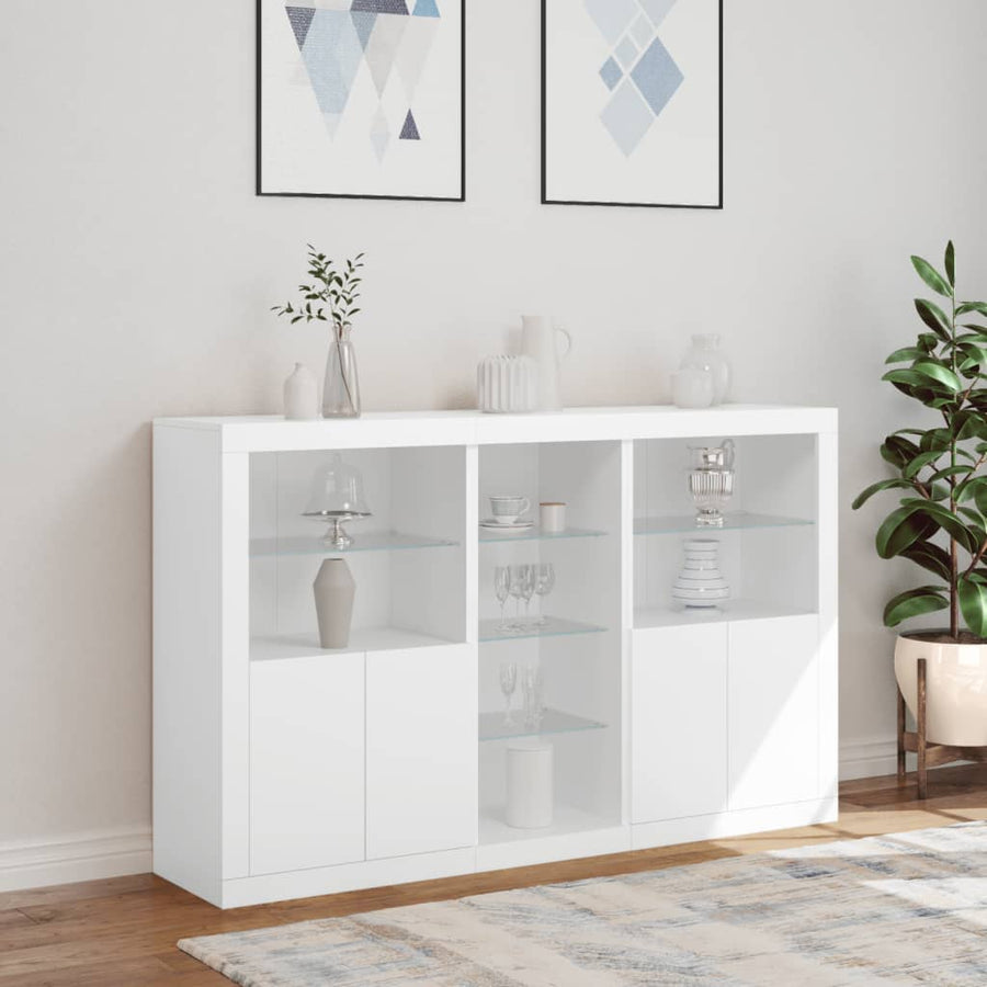 Dressoir Met Led-Verlichting 62X37X00 Cm Wit