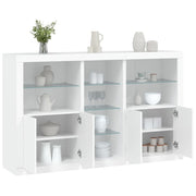 Dressoir 162x37x100 cm wit LED