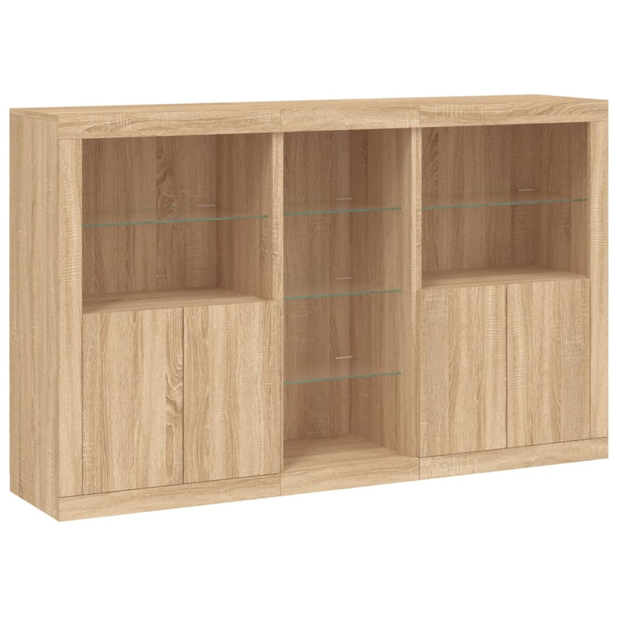 Dressoir Met Led-Verlichting 62X37X00 Cm Kleurig Sonoma eiken