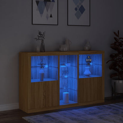 Dressoir Met Led-Verlichting 62X37X00 Cm Kleurig Sonoma eiken