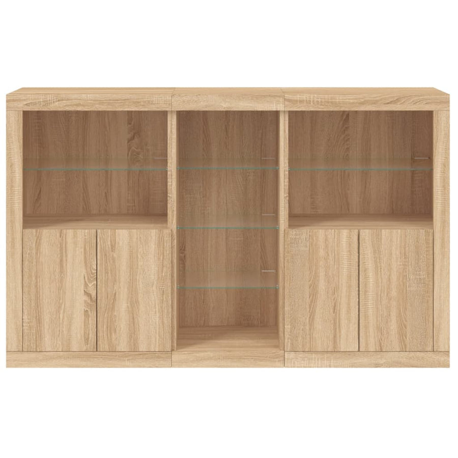 Dressoir Met Led-Verlichting 62X37X00 Cm Kleurig Sonoma eiken