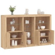 Dressoir 162x37x100 cm sonoma eiken led