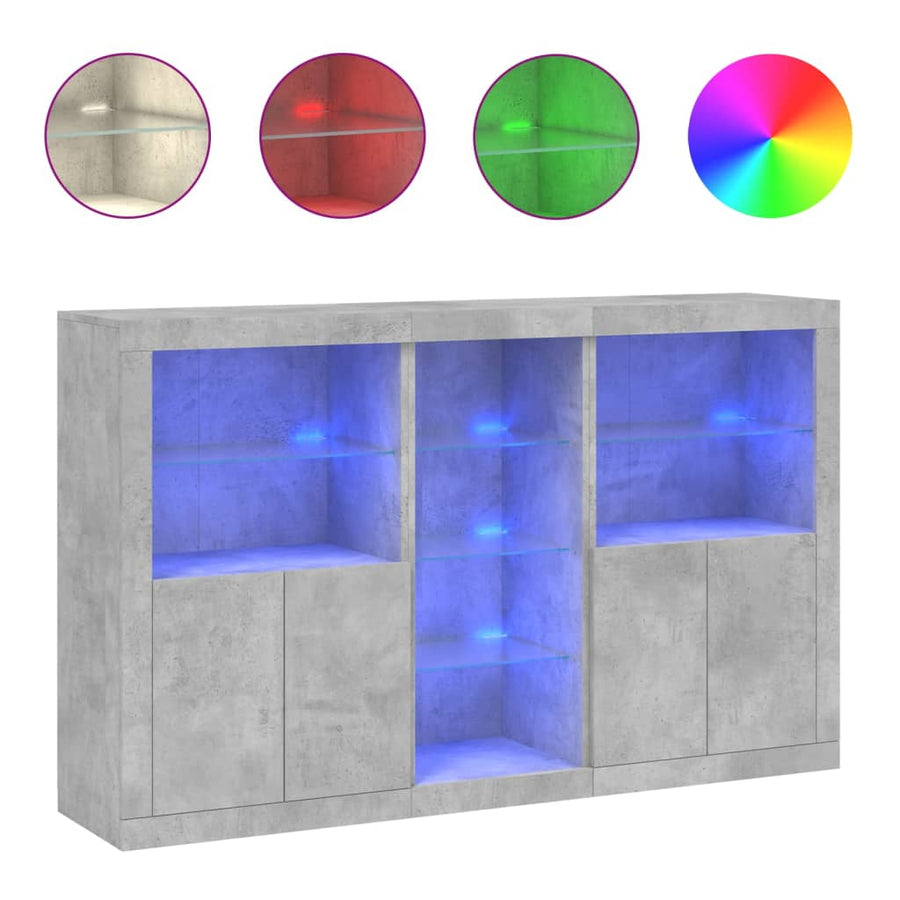 Dressoir Met Led-Verlichting 62X37X00 Cm Betongrijs
