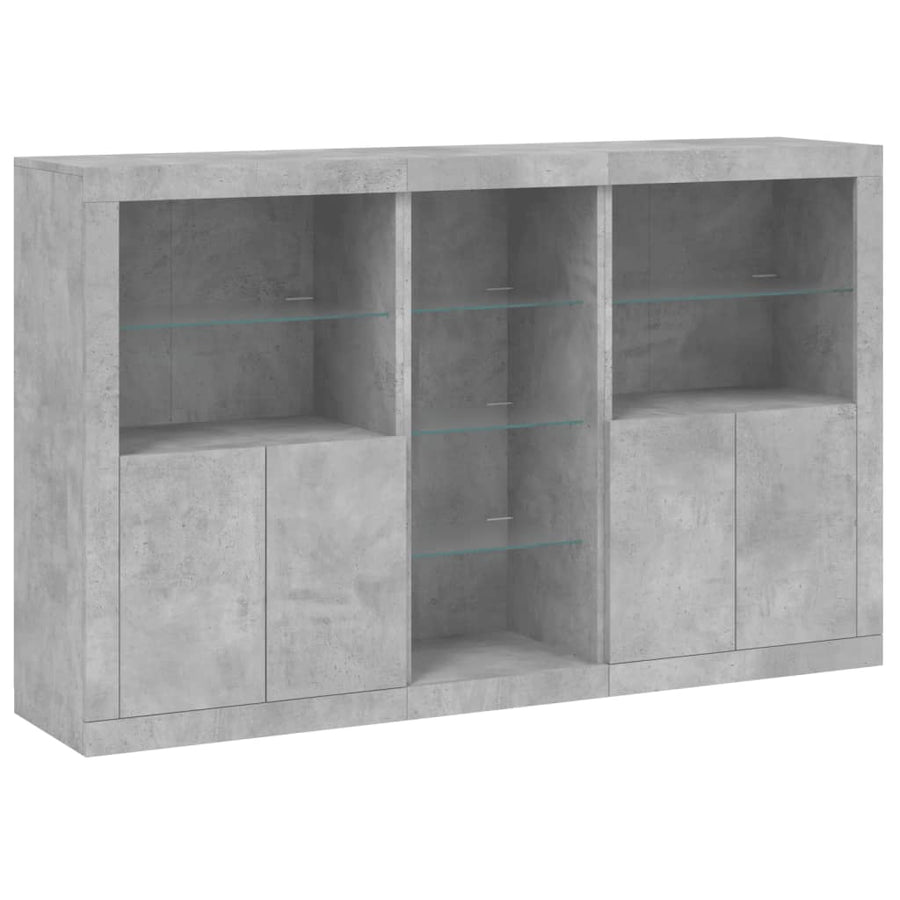 Dressoir Met Led-Verlichting 62X37X00 Cm Betongrijs