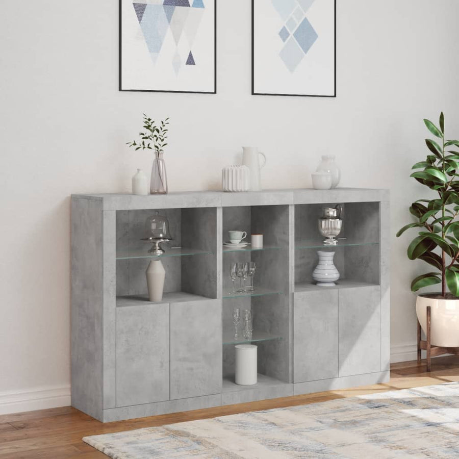 Dressoir Met Led-Verlichting 62X37X00 Cm Betongrijs