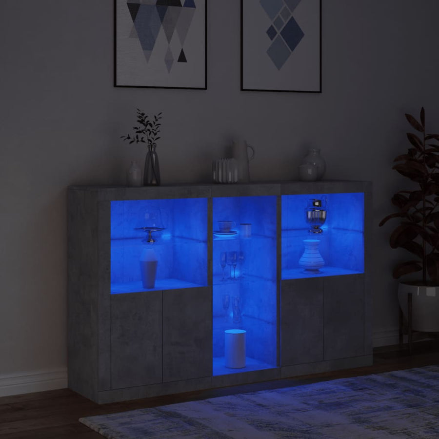 Dressoir Met Led-Verlichting 62X37X00 Cm Betongrijs