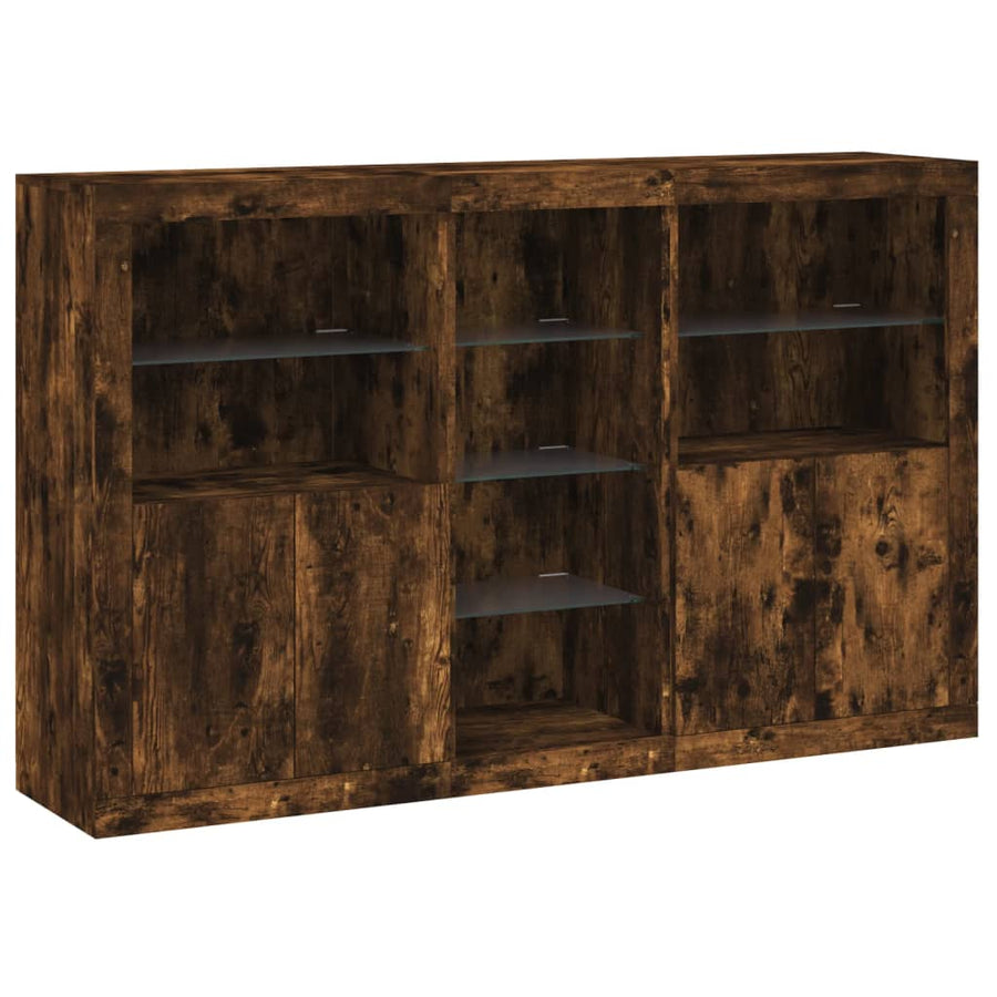 Dressoir Met Led-Verlichting 62X37X00 Cm Kleurig Gerookt eiken