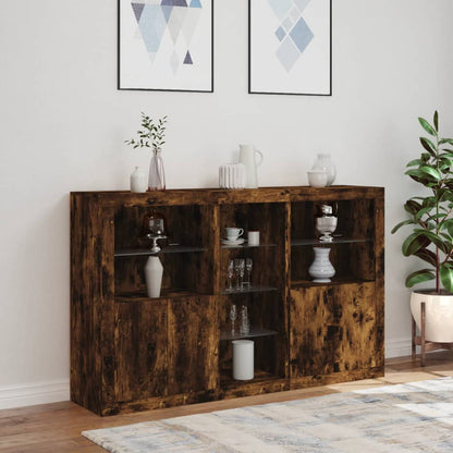 Dressoir Met Led-Verlichting 62X37X00 Cm Kleurig Gerookt eiken