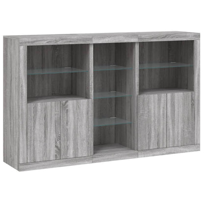 Dressoir Met Led-Verlichting 62X37X00 Cm Eiken Grijs sonoma