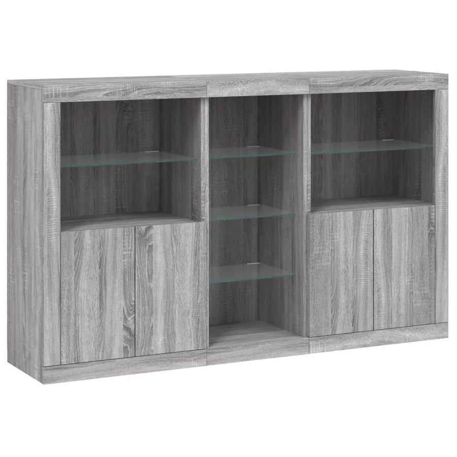 Dressoir Met Led-Verlichting 62X37X00 Cm Eiken Grijs sonoma