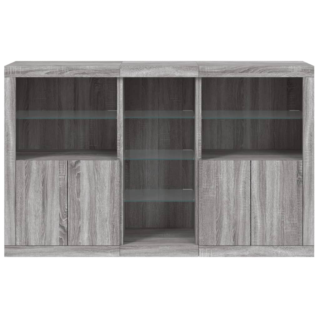 Dressoir Met Led-Verlichting 62X37X00 Cm Eiken Grijs sonoma