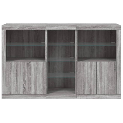 Dressoir Met Led-Verlichting 62X37X00 Cm Eiken Grijs sonoma