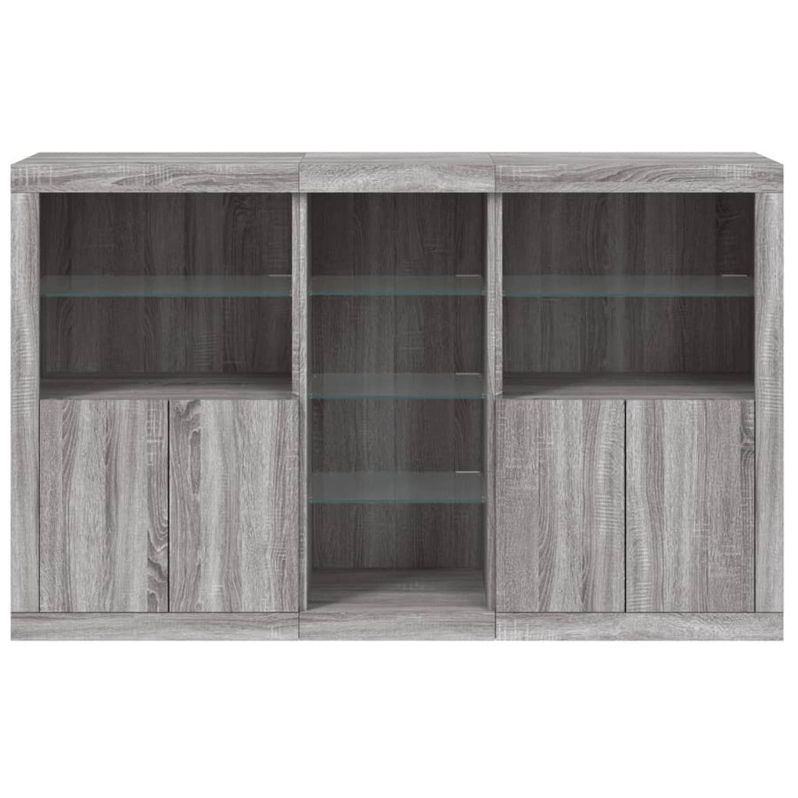 Dressoir Met Led-Verlichting 62X37X00 Cm Eiken Grijs sonoma