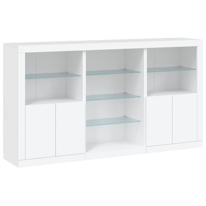 Dressoir Met Led-Verlichting 8,5X37X00 Cm Wit