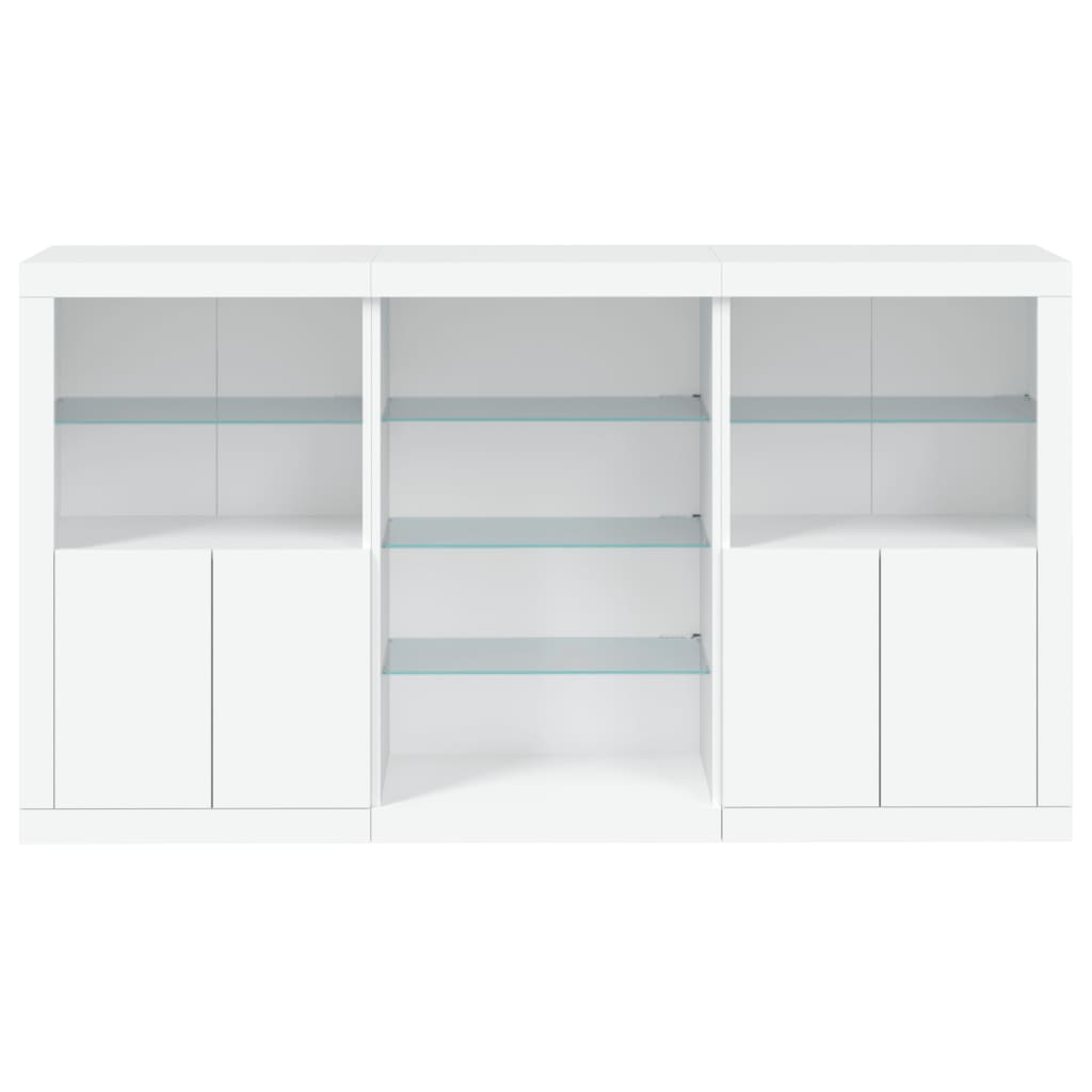 Dressoir Met Led-Verlichting 8,5X37X00 Cm Wit