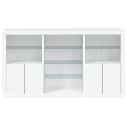 Dressoir Met Led-Verlichting 8,5X37X00 Cm Wit