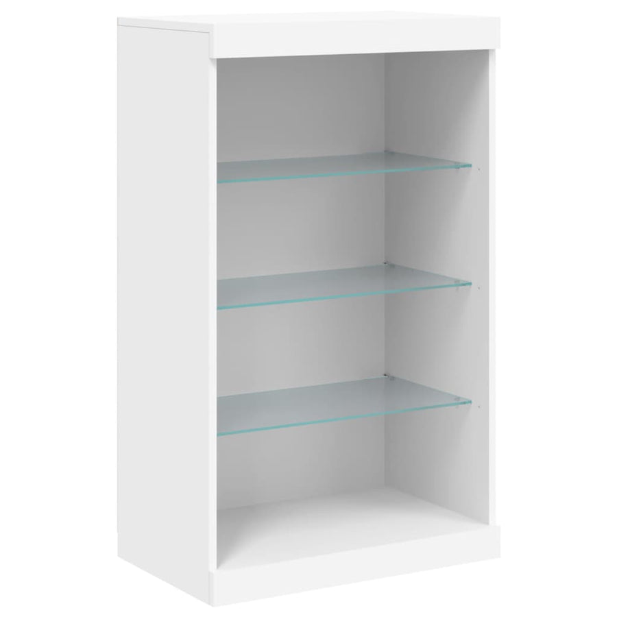 Dressoir Met Led-Verlichting 8,5X37X00 Cm Wit