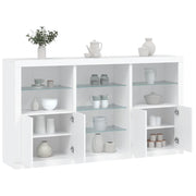 Dressoir 181,5x37x100 cm wit LED