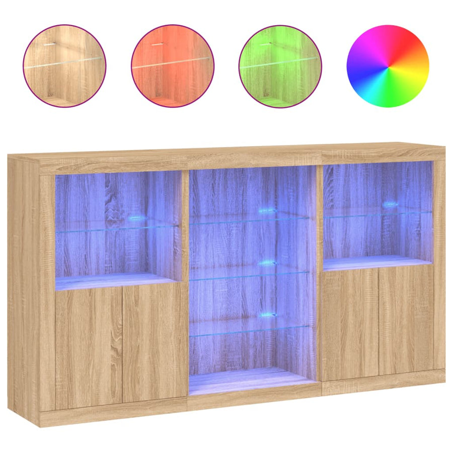 Dressoir Met Led-Verlichting 8,5X37X00 Cm Kleur Sonoma eiken
