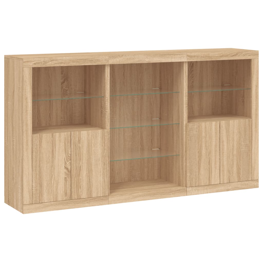 Dressoir Met Led-Verlichting 8,5X37X00 Cm Kleur Sonoma eiken