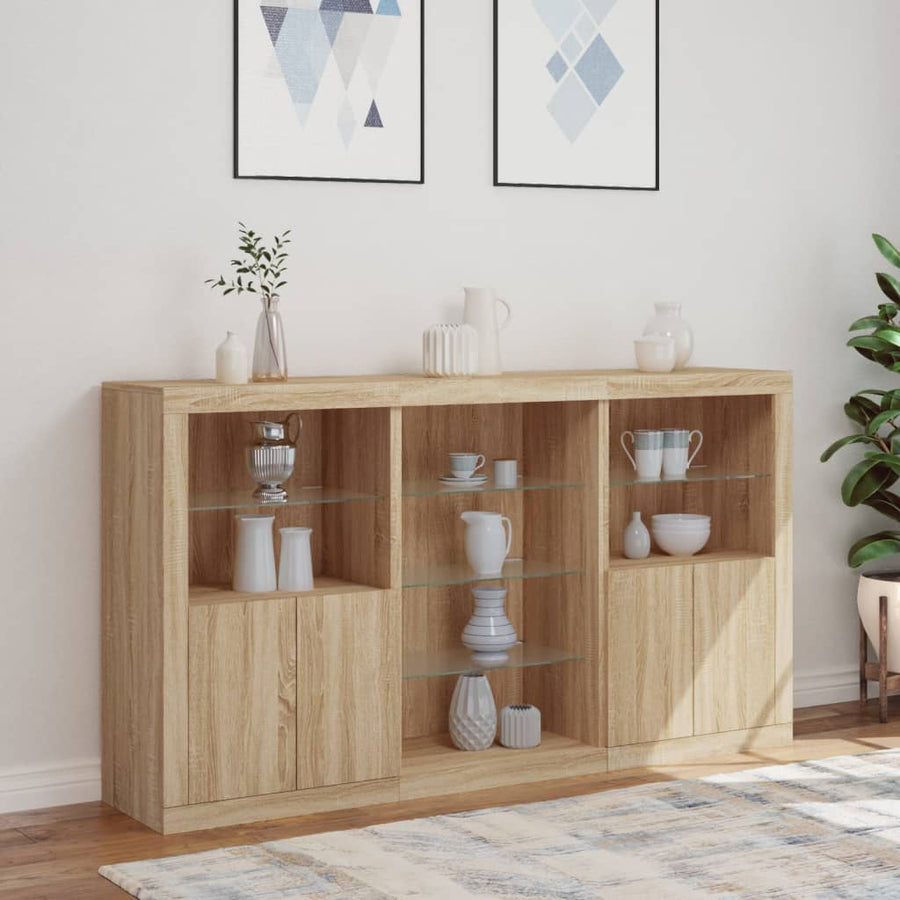 Dressoir Met Led-Verlichting 8,5X37X00 Cm Kleur Sonoma eiken