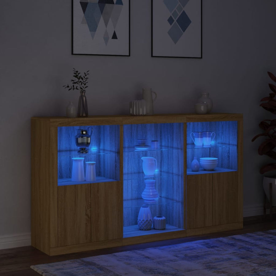 Dressoir Met Led-Verlichting 8,5X37X00 Cm Kleur Sonoma eiken