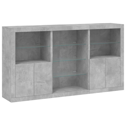 Dressoir Met Led-Verlichting 8,5X37X00 Cm Betongrijs