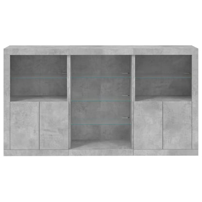 Dressoir Met Led-Verlichting 8,5X37X00 Cm Betongrijs