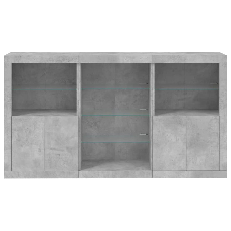 Dressoir Met Led-Verlichting 8,5X37X00 Cm Betongrijs