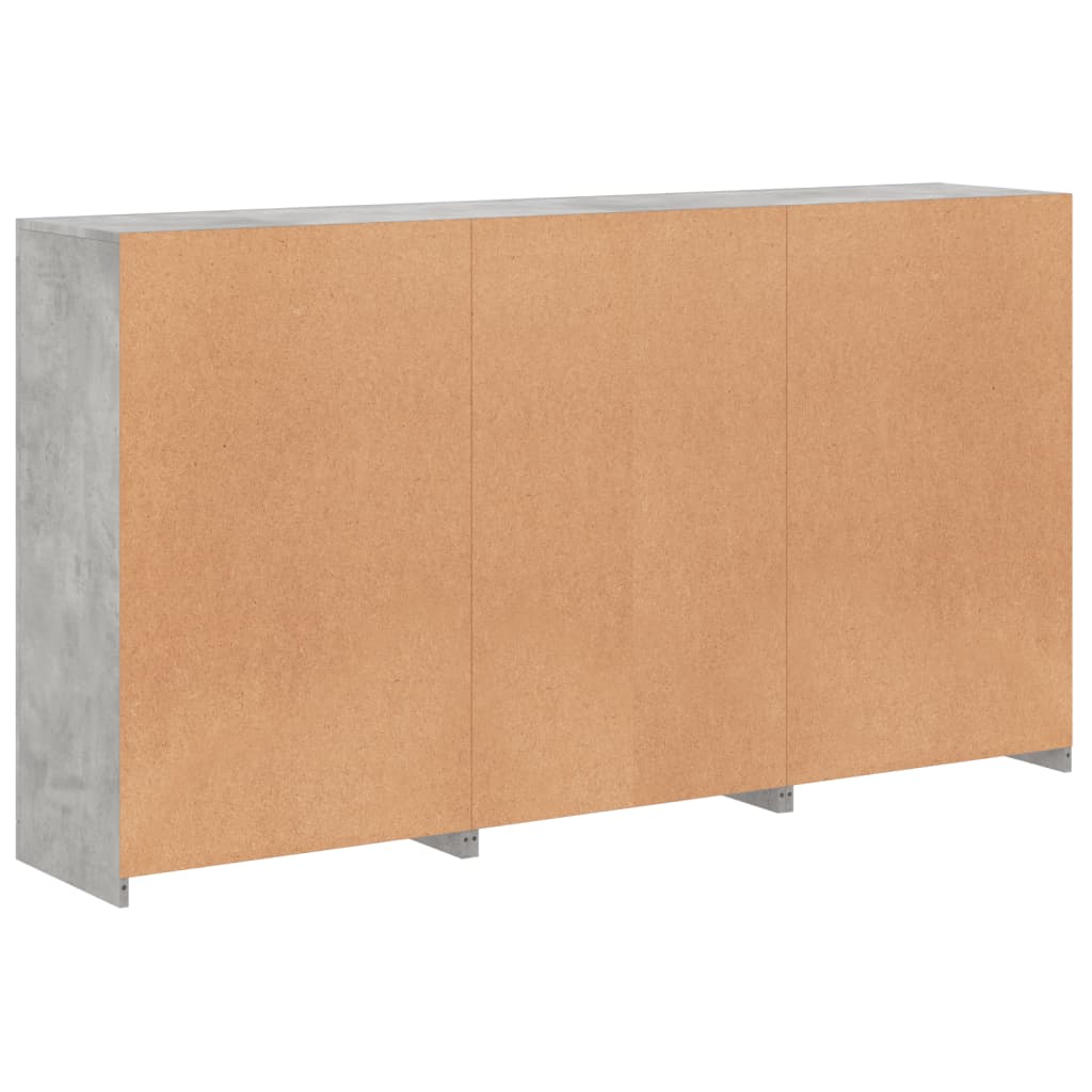 Dressoir Met Led-Verlichting 8,5X37X00 Cm Betongrijs