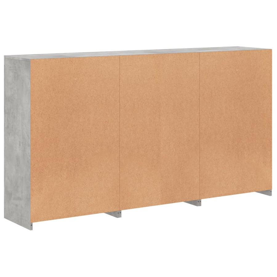 Dressoir Met Led-Verlichting 8,5X37X00 Cm Betongrijs