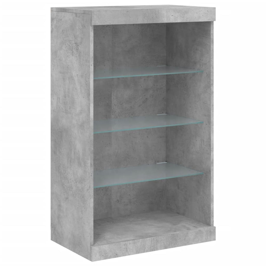 Dressoir Met Led-Verlichting 8,5X37X00 Cm Betongrijs