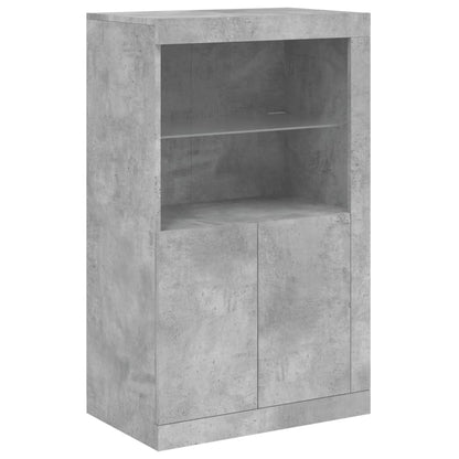 Dressoir Met Led-Verlichting 8,5X37X00 Cm Betongrijs