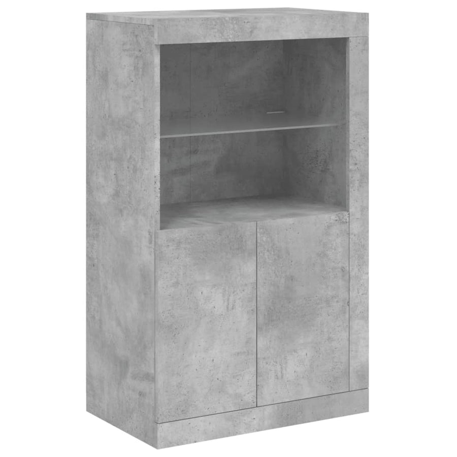 Dressoir Met Led-Verlichting 8,5X37X00 Cm Betongrijs