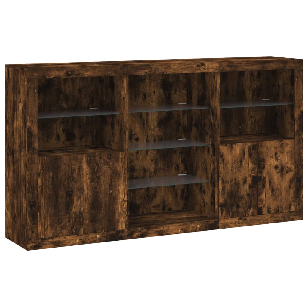 Dressoir Met Led-Verlichting 8,5X37X00 Cm Kleur Gerookt eiken