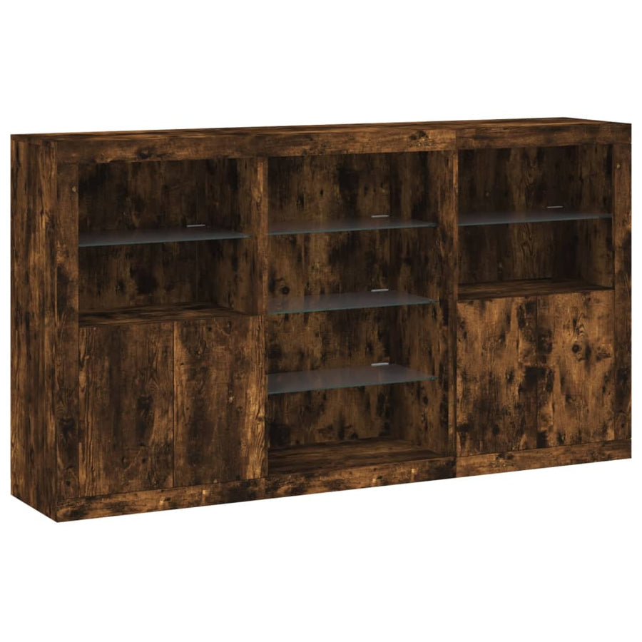 Dressoir Met Led-Verlichting 8,5X37X00 Cm Kleur Gerookt eiken