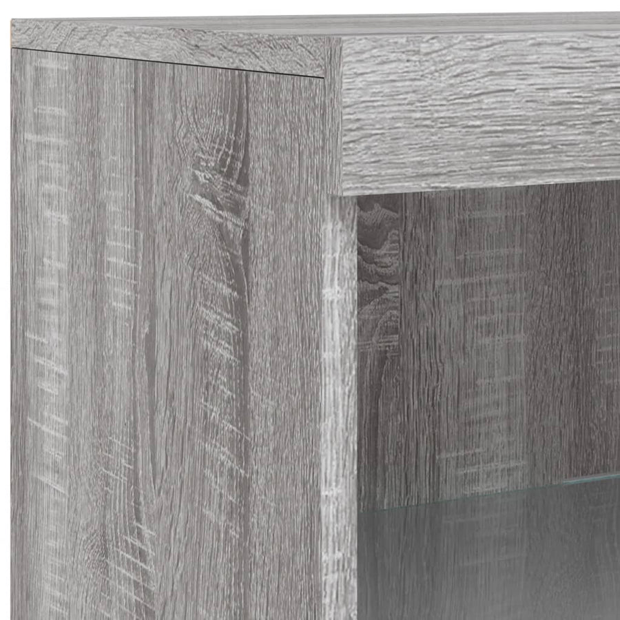 Dressoir Met Led-Verlichting 8,5X37X00 Cm Eiken Grijs sonoma