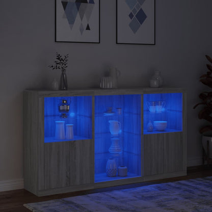 Dressoir Met Led-Verlichting 8,5X37X00 Cm Eiken Grijs sonoma